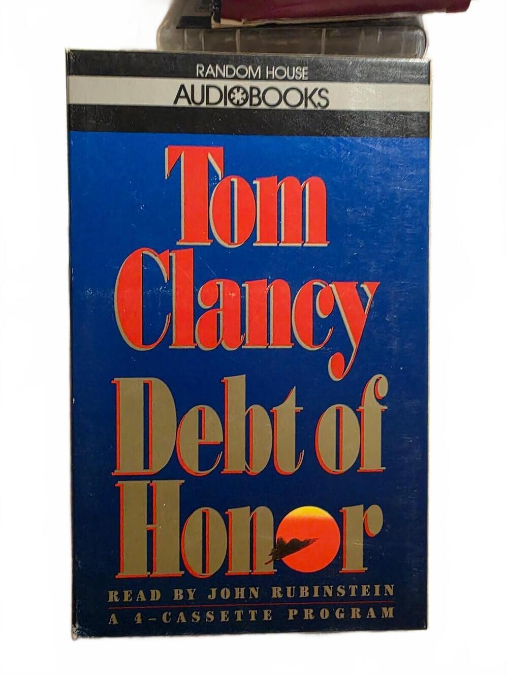 Tom Clancy Debt of Honor Audiobook 4-Cassette Set Read by John Rubinstein